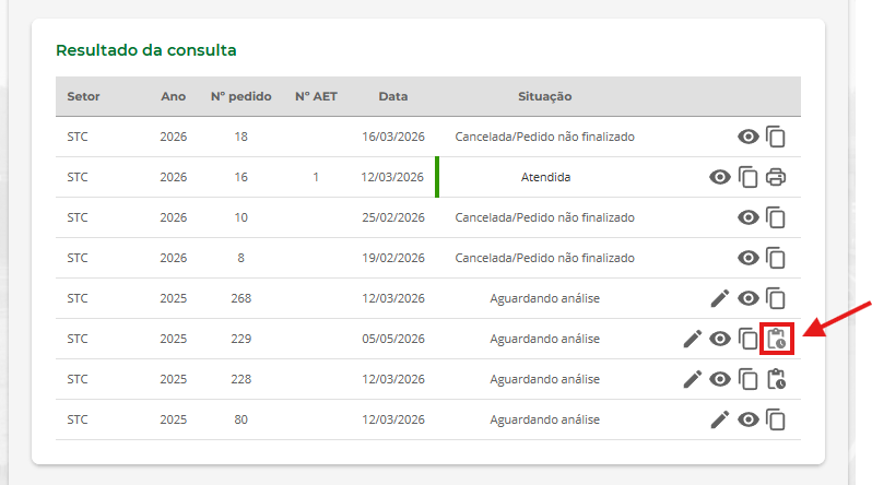 Correções de pedidos
